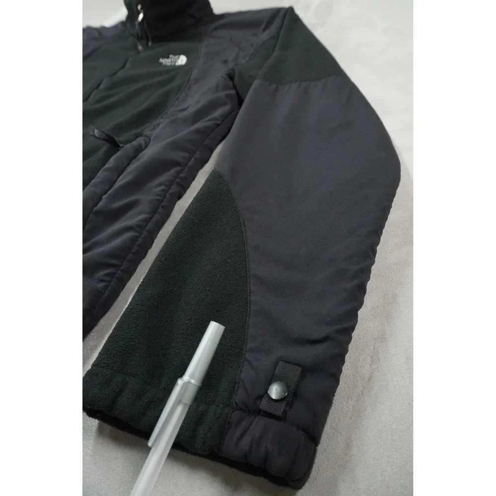 The North Face Jacket Men L Black Thick Fleece Full Zip Nylon Panel Denali Style